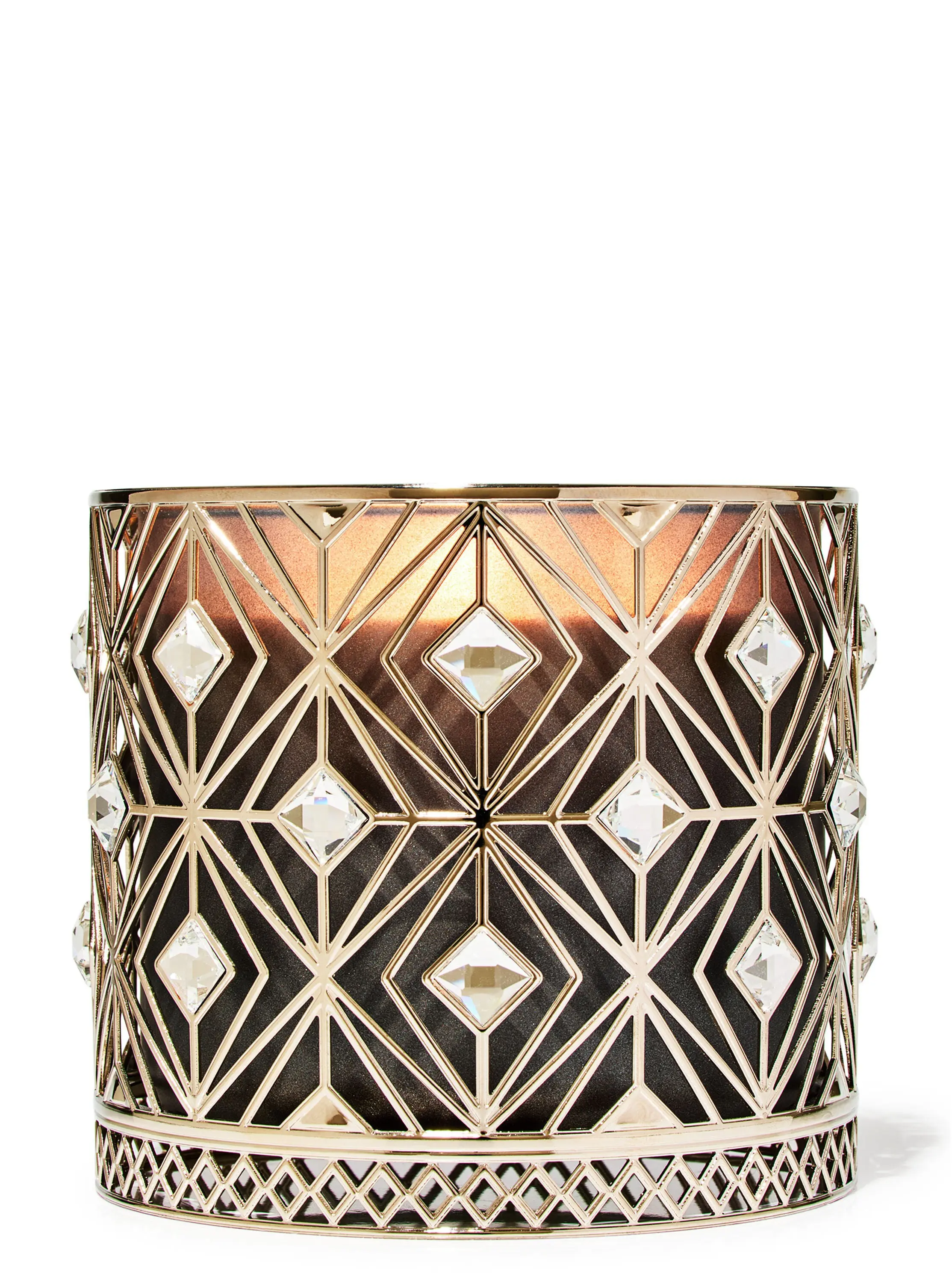 Diamond Bling 3-Wick Candle Holder